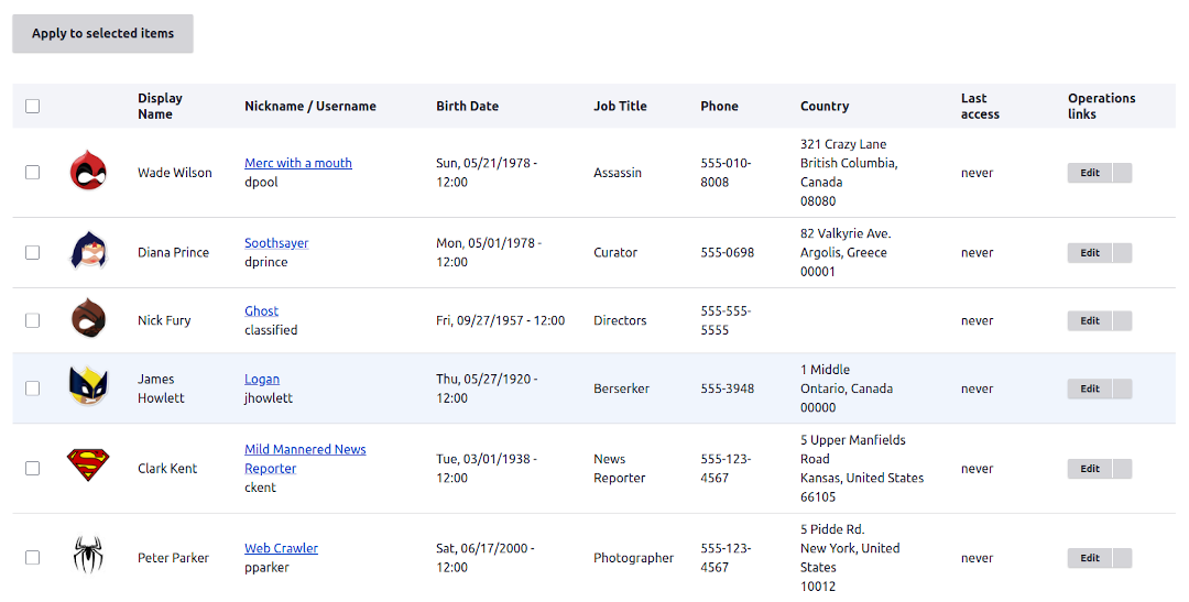 CiviCRM Contacts in Drupal