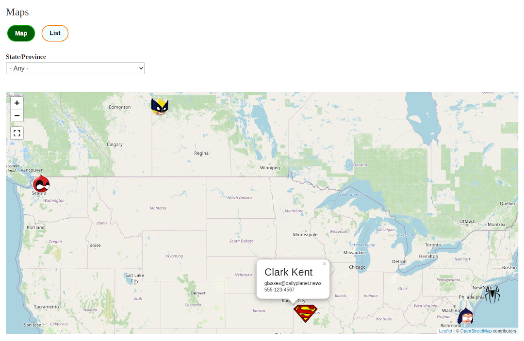 Interactive Maps with CiviCRM Addresses