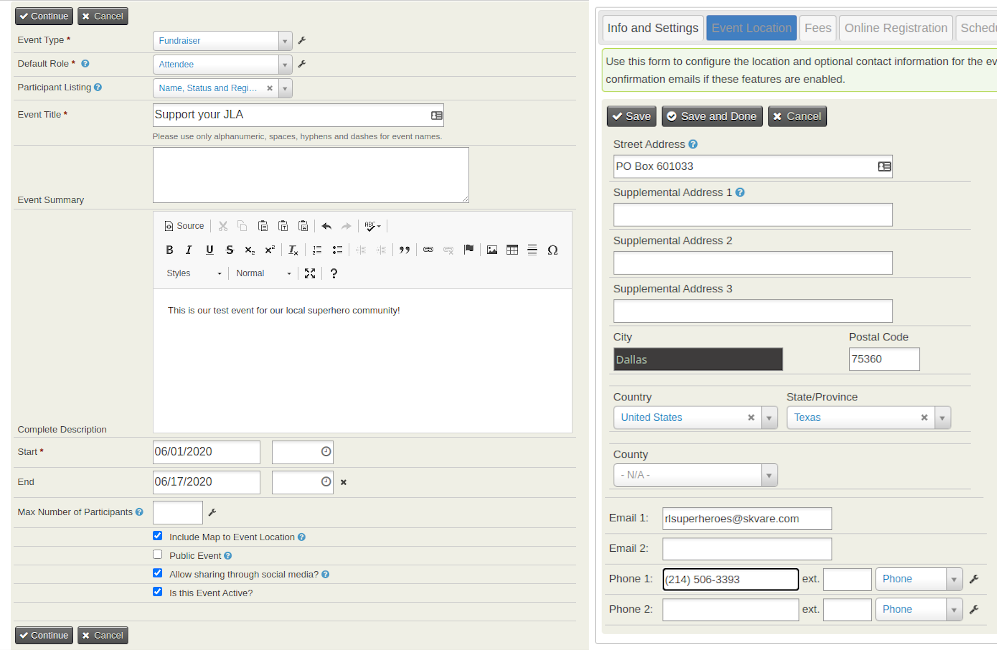 Contributions and Reports within Views