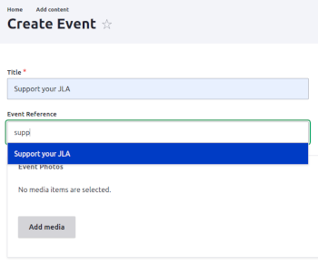 Customizing Event Pages with Media