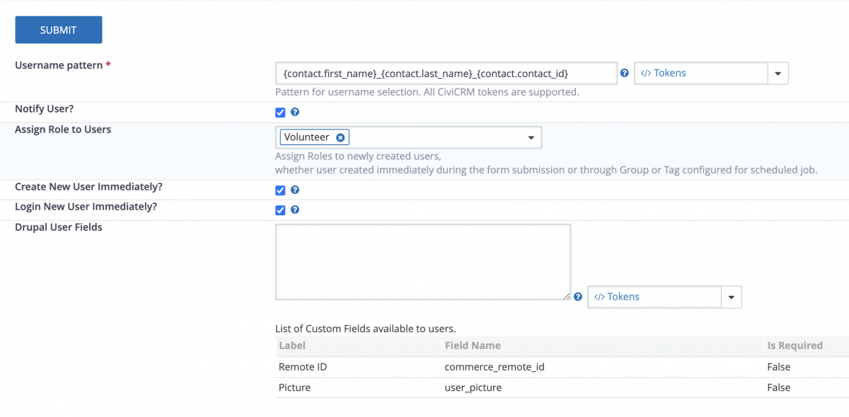 CMS User Extension UI