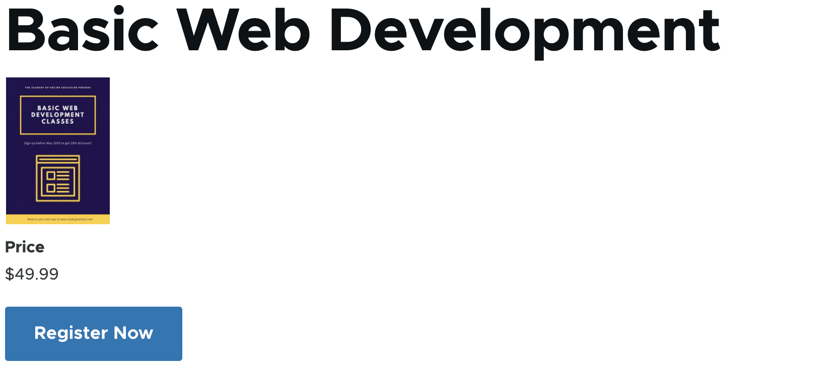 Drupal Commerce Product Page.
