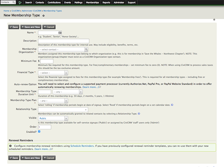 civicrm-membership-type-skvare