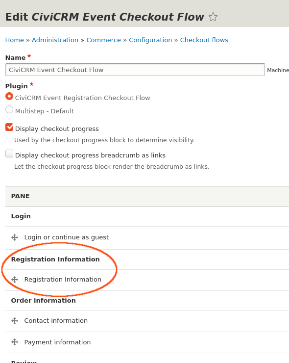 Commerce CiviCRM Event Registration checkout flow