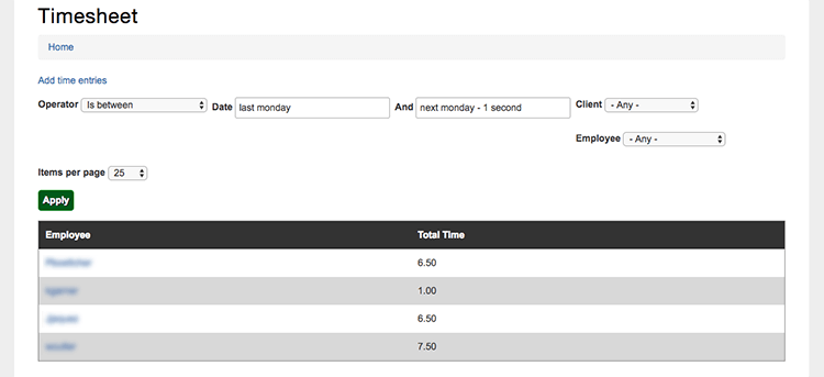 Employee Timesheet Report View in Drupal 8 - Skvare