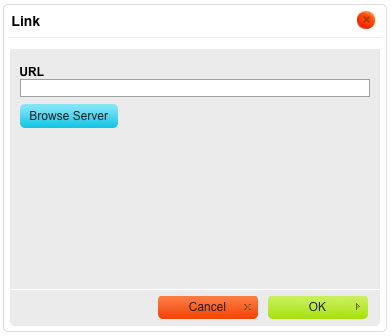 Modified CKEditor Link dialog window
