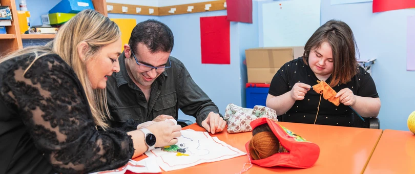 special needs kids doing art projects